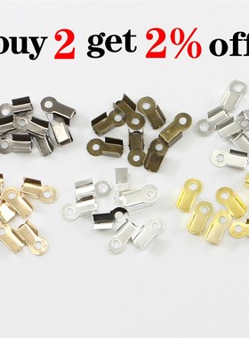 极速200pcs/lot Cove Clasps Cord End CHaps String Ribbon Leat