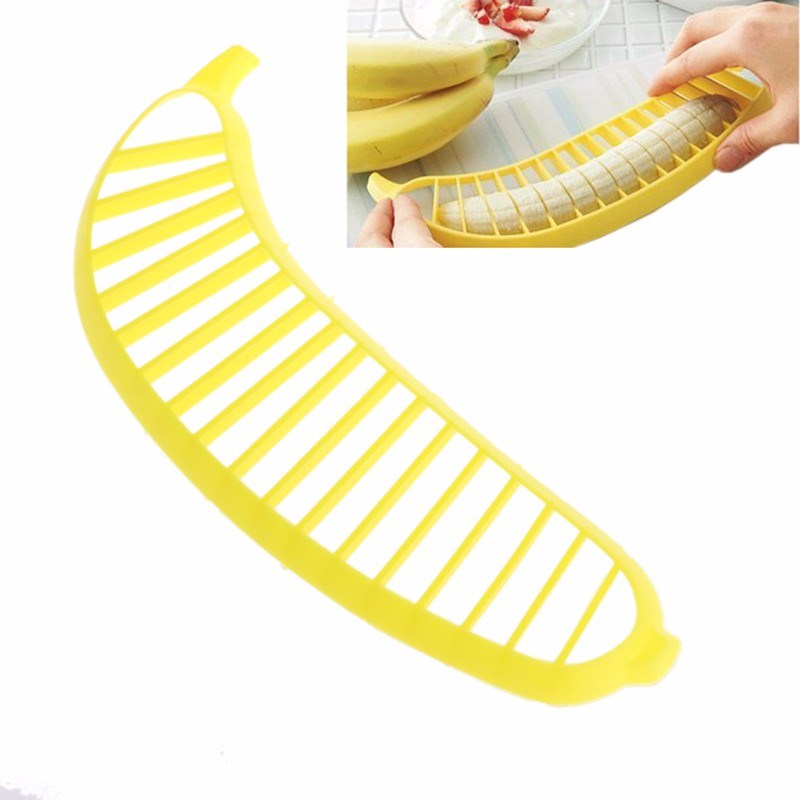 极速Banana Slicer Cutter Chopzper Fruit Salad Peeler Kitchen