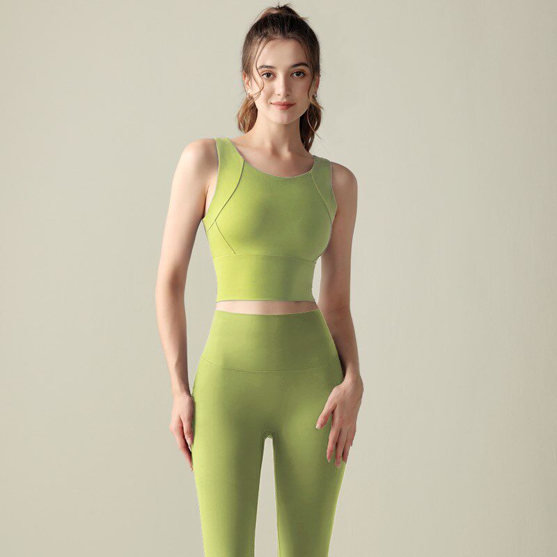 新品运动内衣女高强度防震跑步防下垂外穿L美背心式文胸瑜伽健身