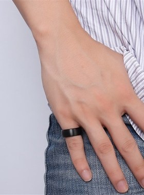 极速8MM Tungsten Steel Ring Black JewelryL Gift for male men