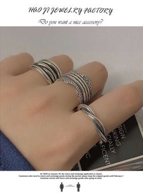 极速Japanese multi-layert winding index finger ring opening