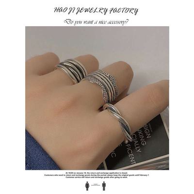 极速Japanese multi-layert winding index finger ring opening