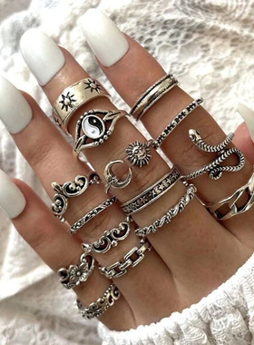 极速16Pcs 20h22 Fashion nd Style Temperament Jewelry Persona