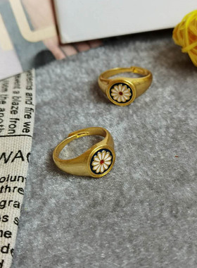 极速2021 Newh Korean Style Flower Rings for Women Punk ndy V