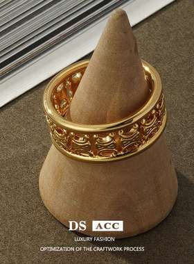 极速Ringd womens fashion personality k gold niche design hi