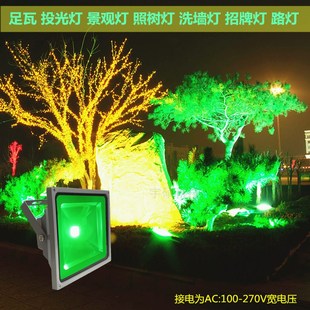 极速投光灯绿色照树灯30W蓝景观射E灯暖白招牌灯草坪灯粉红庭院路