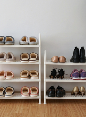 极速鞋架宿舍简易门口家用塑料白色多层省空间经济型简Z约鞋子收