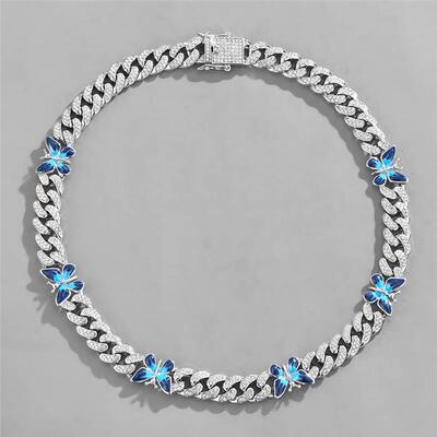 极速2023-Hlip Hopiyns New Hip HoCpins Butterfl Clavice Chain