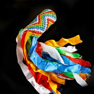 极速藏式哈达布条金刚结吉祥结西C藏手工编织挂饰车挂家用装饰多