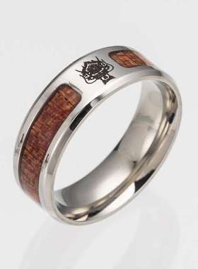 极速Jewelry half rcircle wood grain ring jewelry