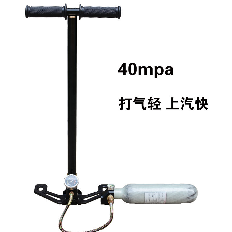 极速高压打c气筒30mp40mp手动老式新骑士超mp三级不锈钢气泵汽瓶