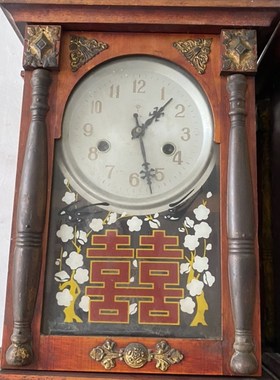 极速民俗老物件北极n星马头钟座钟老钟表机械钟表复古怀旧装修装