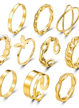 极速Rings Ring Set Women Gwold Metal Jewelry Finger Punk Vin