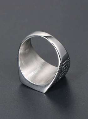 极速Fashion temperament retro fire word ring tendy men.s ri