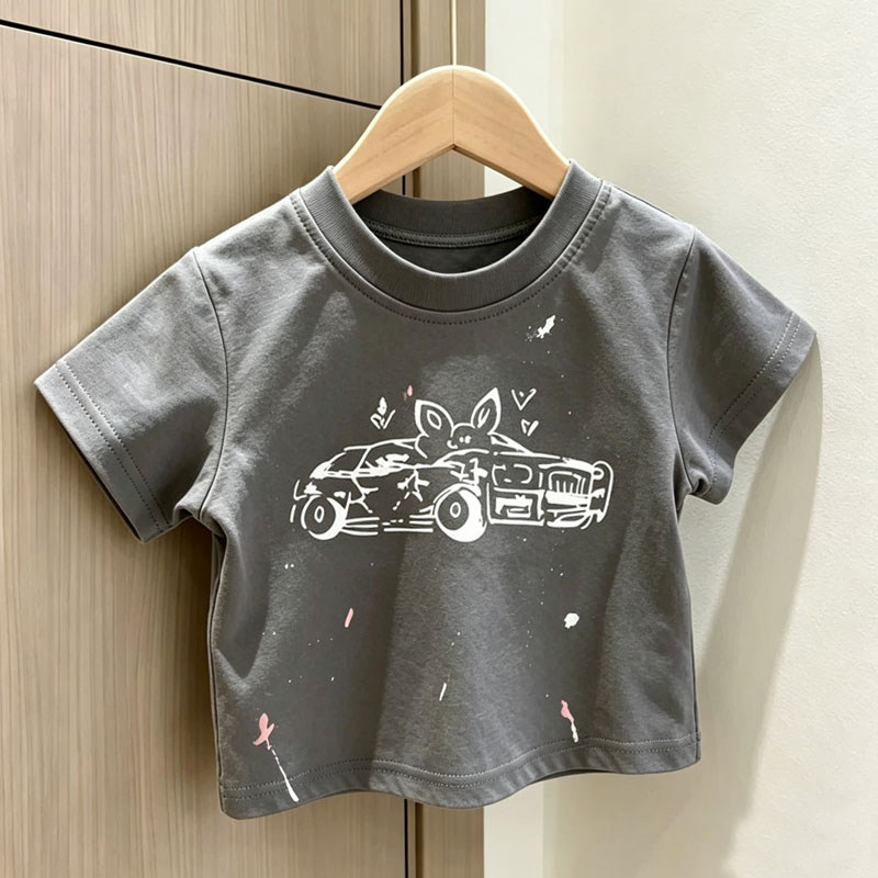 男童短袖t恤夏季卡通印花上衣服
