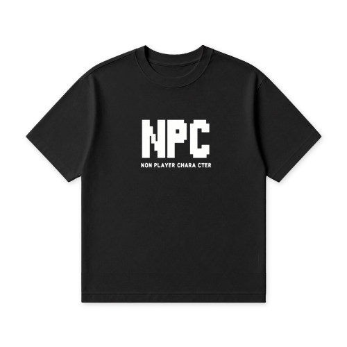 Ink Mode  趣味NPC印花短袖纯棉休闲风印花T恤夏季凉感休闲百搭款