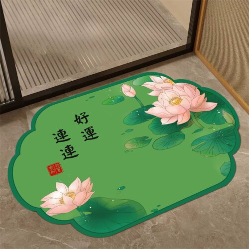 净秽荷花厕所化污为财卫生间门垫