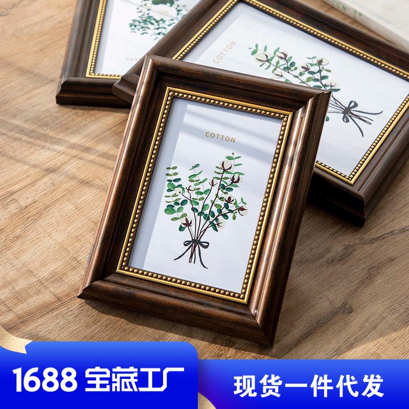 美式相框摆台6寸7寸8寸10 12寸A4复古相框挂墙儿童相片架相框