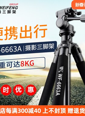 伟峰WF-6663A三脚架单反数码摄影相机三角架云台专业便携拍照套装