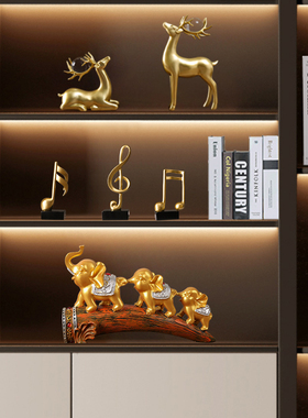 大象摆件客厅招财创意玄关酒柜电视柜家居装饰品办公室桌面工艺品