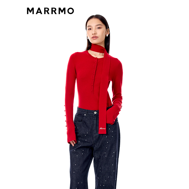 MARRMO/马髦羊毛针织打底针织衫