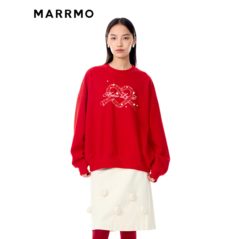 MARRMO/马髦羊毛爱心蛇卫衣