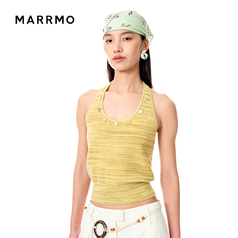 MARRMO/马髦夏季新款挂脖背心女