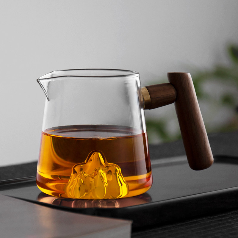 天一阁丨中式观山公道杯玻璃茶滤茶漏套装加厚耐高温公杯高档茶具