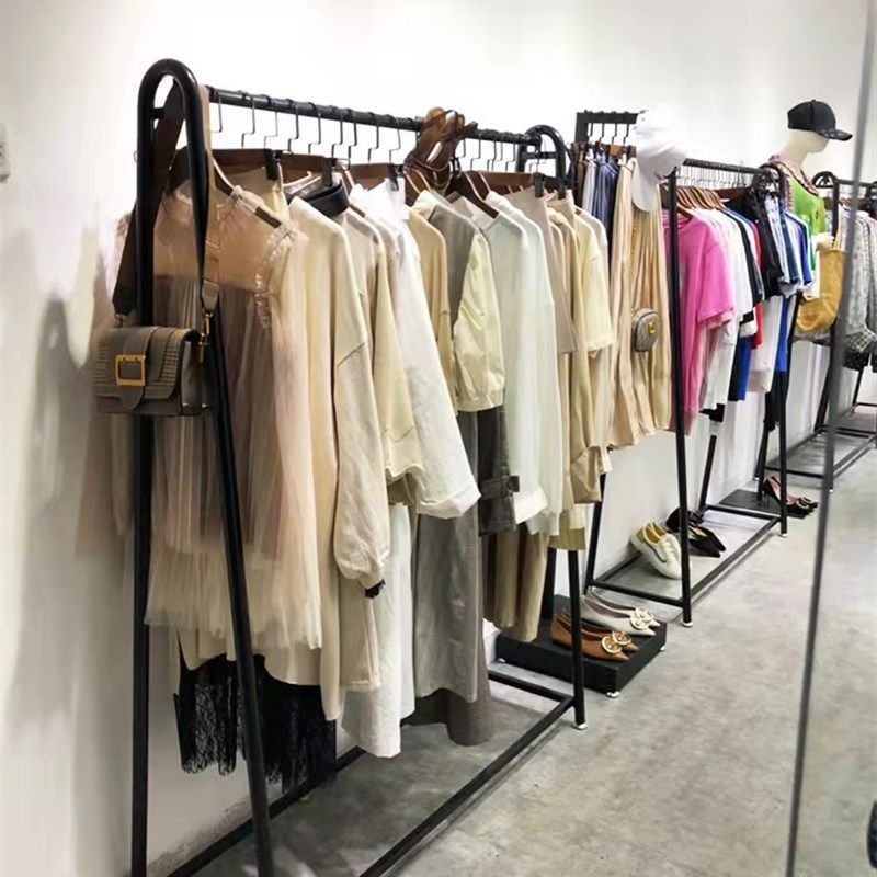不掉漆铁艺展示架落地式女装店货架中岛架高档礼服衣服架子 特价