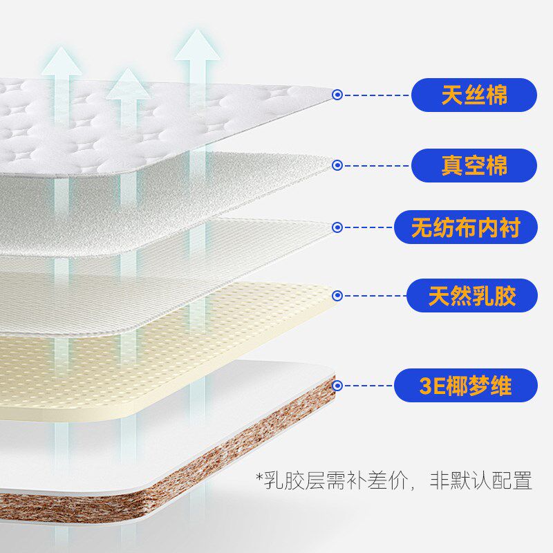 10CM椰棕床垫环保3E软硬适中单双人乳胶弹簧天丝棉榻榻米老少皆宜