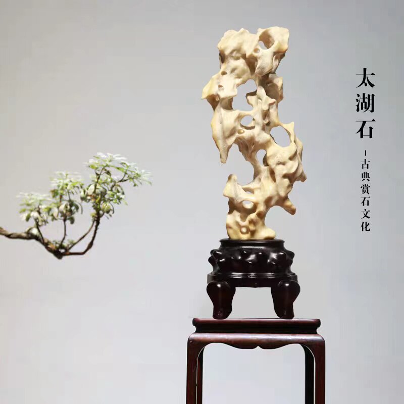 太湖石天然原石奇石中式文房传统观赏石景观石庭院灵璧石头摆件