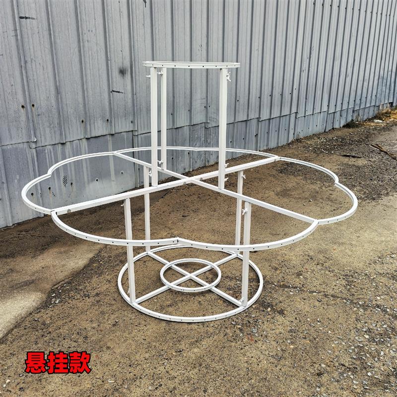 婚庆韩式风格铁艺珍珠水晶灯架造型定制道具多层圆环花瓣背景吊灯