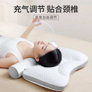 颈椎反弓专用热敷牵引枕头护颈椎助睡眠颈椎加热疗修护荞麦护颈枕