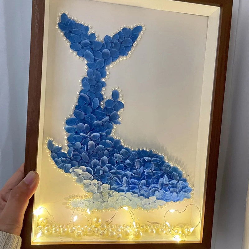 干花永生花DIY相框手工材料包礼物送闺蜜女友活动沙龙立体相框