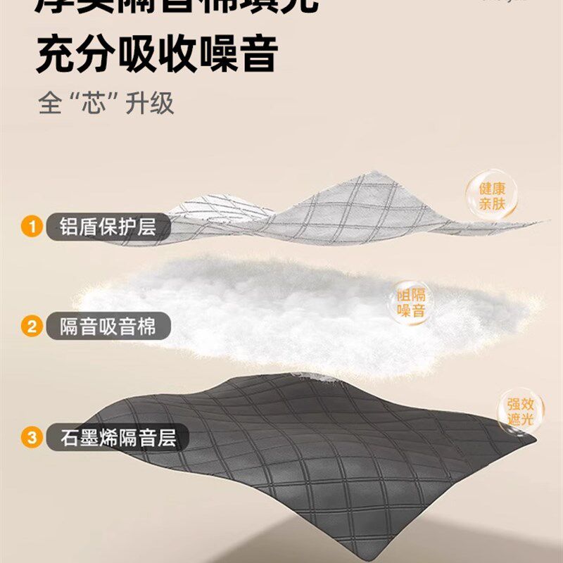 隔音门帘遮挡石墨烯蓄热磁吸吸音降噪保暖防风帘卧室门隔音门帘子