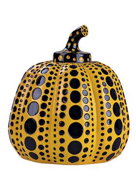 日式草间弥生波点南瓜装饰雕塑家居玄关抽象创意工艺礼品摆饰礼物