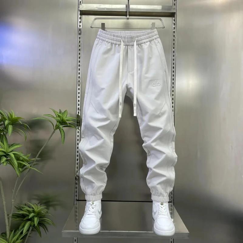 韵乐轻奢流行男裤2025秋冬新闲裤男士厚款时尚百q搭运动束脚款休
