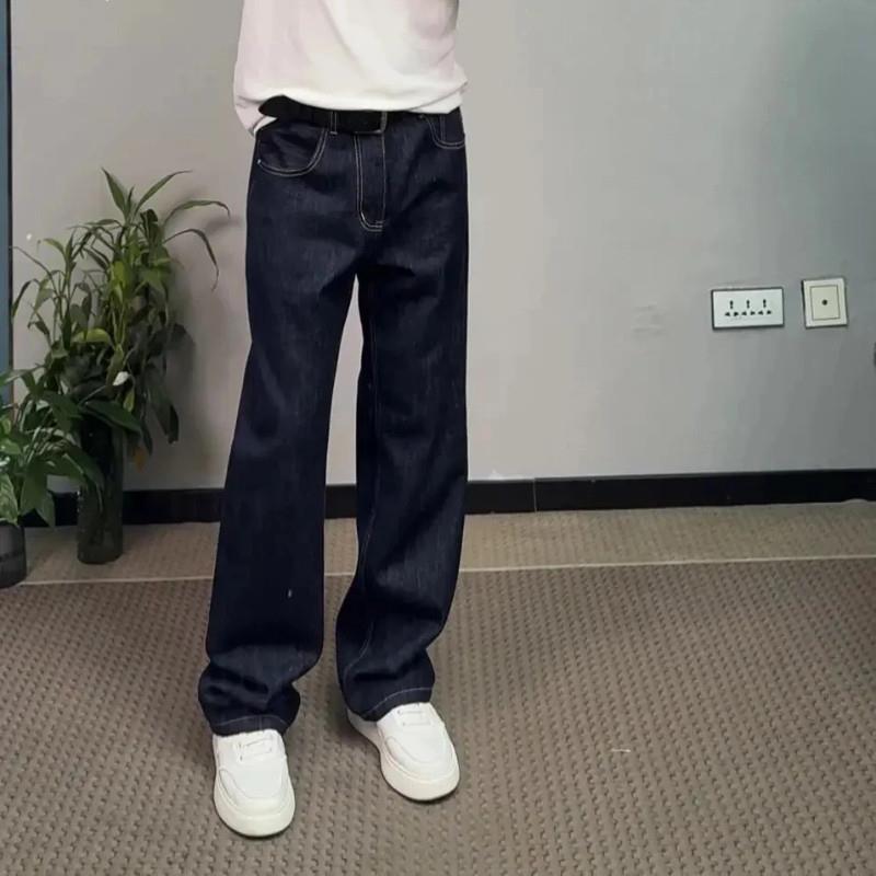 墨然轻奢秋季新款简约休L闲百搭潮牌男装无弹直筒牛B仔o裤男时尚