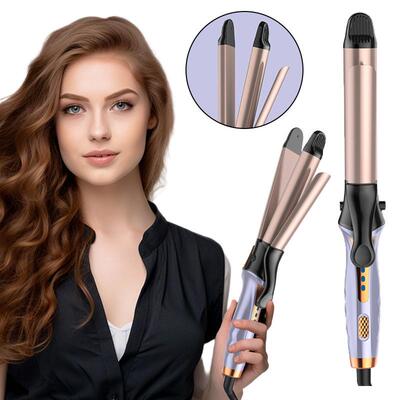 跨境全自动卷发棒电动夹板家用直发梳便携式直发器大波浪卷发器