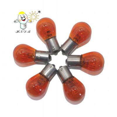 汽车灯泡S25 PY21W BAU15S转向灯 平角歪脚12V21W 雾灯信号灯尾灯