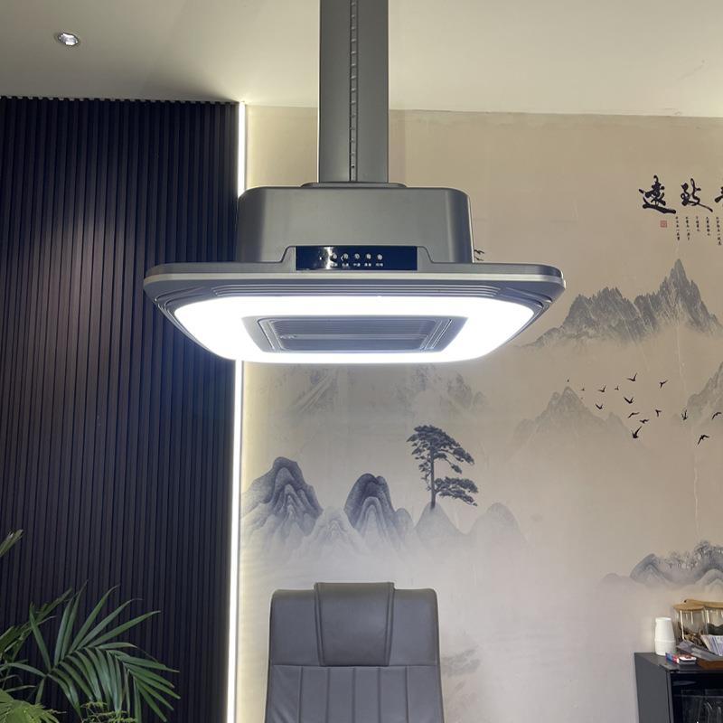 麻将机吸烟灯升降吊灯棋牌室空气净化器茶楼馆房桌专用抽烟排烟灯