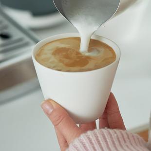 肆月咖啡杯子猪口杯高级感手握办公室家用马克杯拿铁拉花杯下午茶