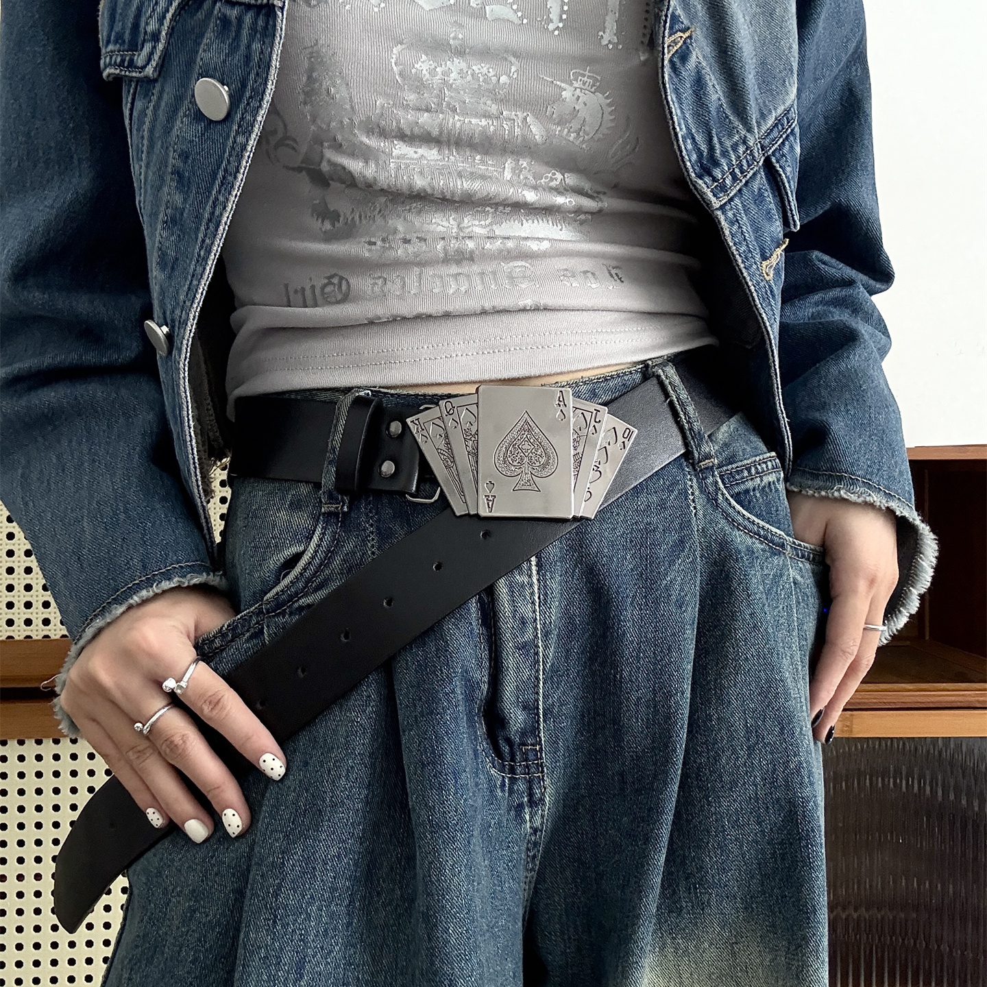 小众设计感欧美朋克风皮带