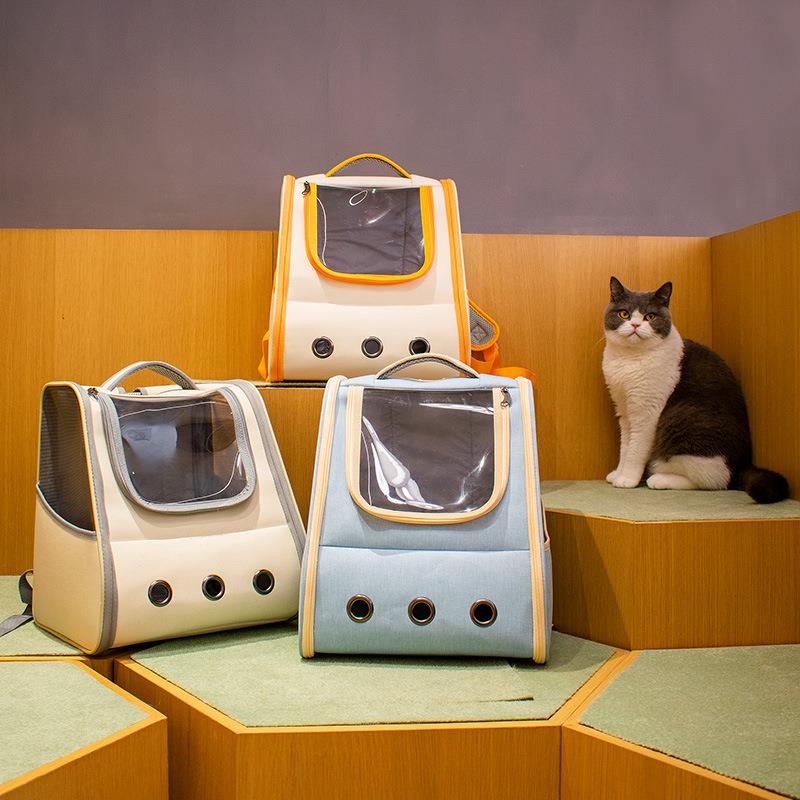 春季猫包双肩高颜值透明移动包便携宠物单肩外出出行猫笼子透气