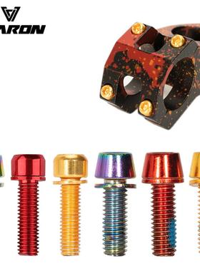 VIARON自行车把立螺丝 不锈钢电镀色山地车立管螺丝单车配件M5 M6