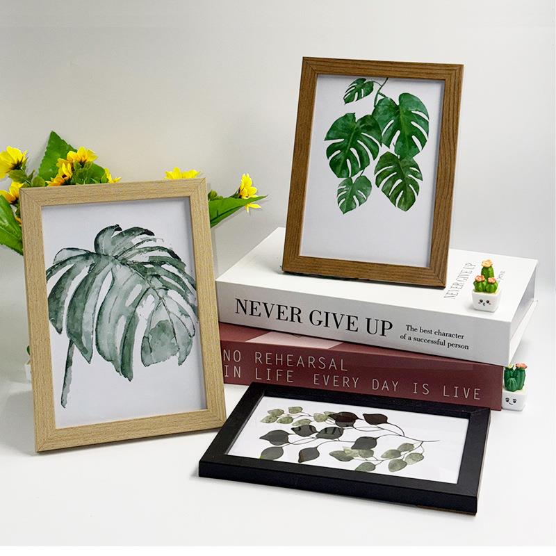 相框画框摆台摆件照片墙5寸6寸7寸8寸10寸a4简约木质diy相框