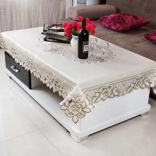 欧式茶几桌布布艺客厅餐桌布长方形布艺蕾丝桌布简约现代正方形