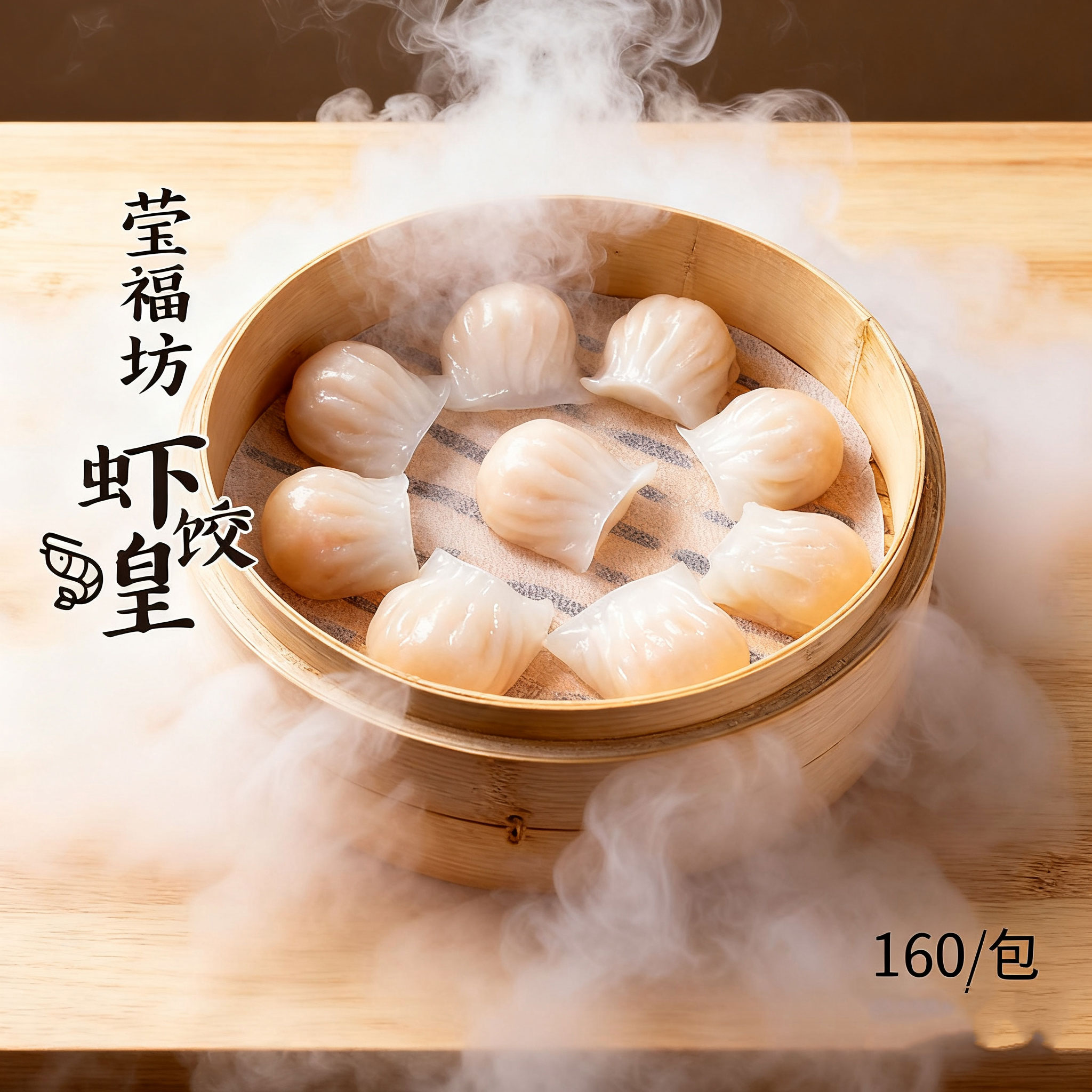 莹福坊虾饺皇手工制作，茶楼同款