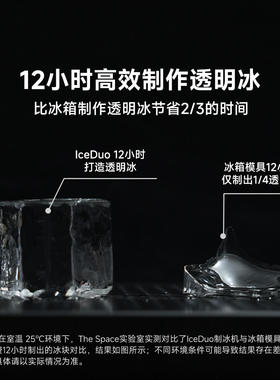 IceDuo透明冰制冰机家用小型免切割方冰球冰威士忌冰制冰机标准版