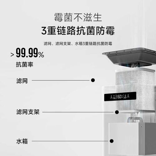 IAM无雾空气加湿器 家用轻音卧室客厅母婴婴儿 蒸发式大雾量SZ800
